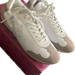 Tory Sneaker/ Nylon/calf leather